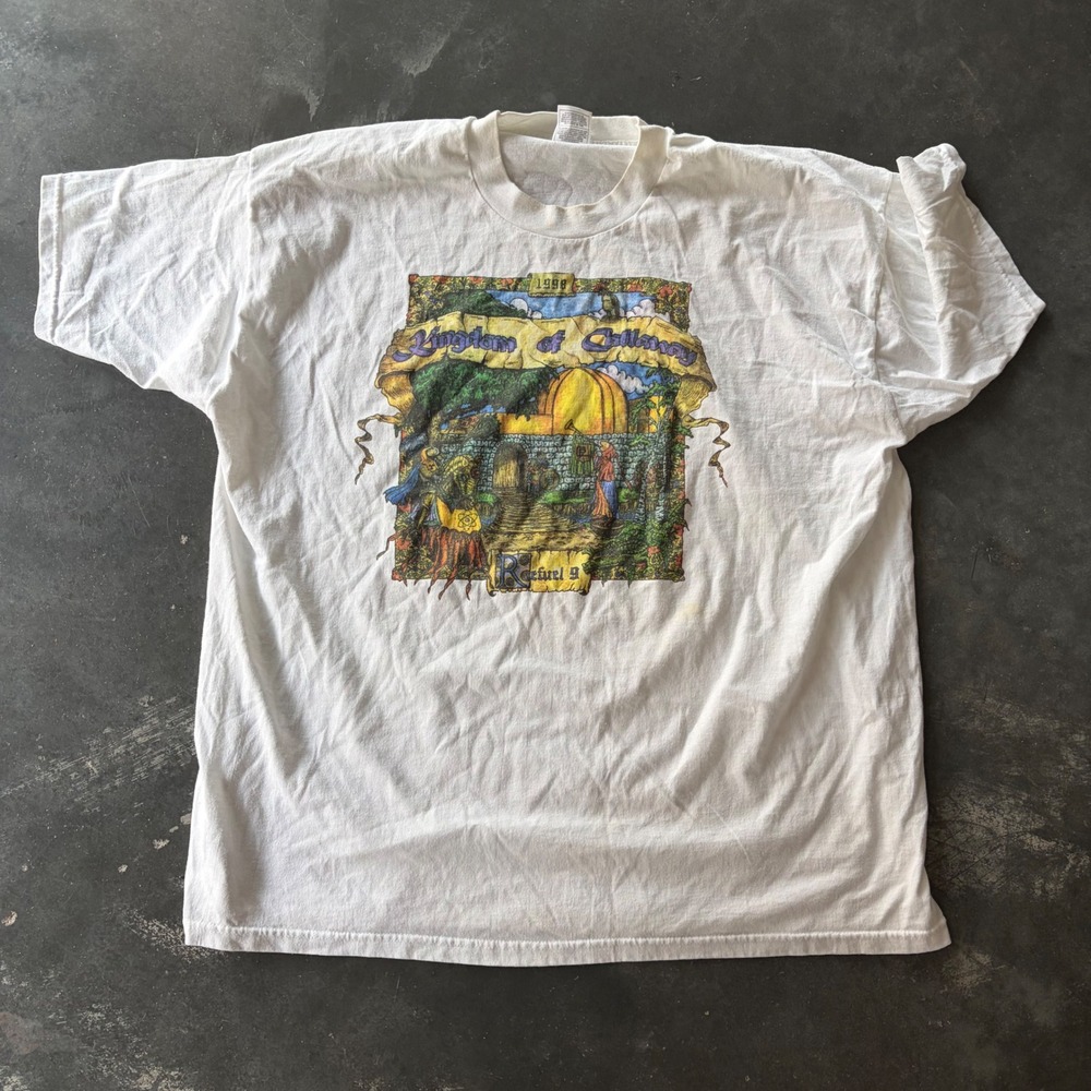 Vintage 1998 Kingdom of Callaway Refuel 9 Fruit of the Loom T-Shirt White XXL